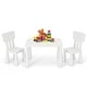 preview thumbnail 11 of 17, Kids Table and Chair Set, Plastic Children Activity Table and 2 Chairs for Art Craft, Easy-Clean Tabletop