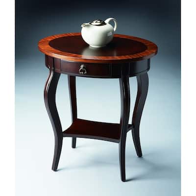 HomeRoots Cherry Nouveau Oval Accent Table - 24.5