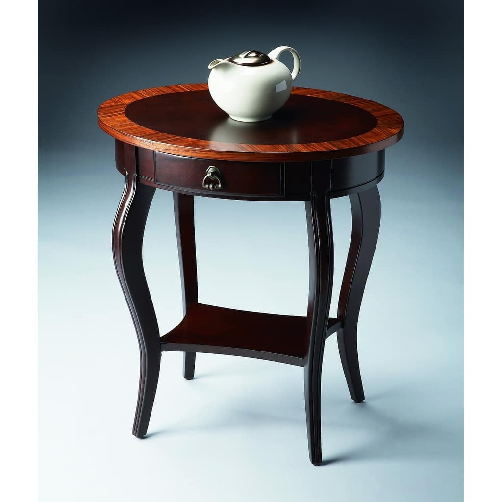 HomeRoots Cherry Nouveau Oval Accent Table - 24.5