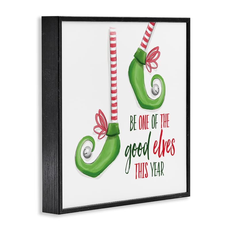 Stupell Festive Be A Good Elf Framed Giclee Art Design By Dogwood Portfolio