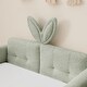 preview thumbnail 28 of 53, Twin Size Upholstered Platform Bed with Headboard,Montessori Bed Frame for Toddlers,Floor Bed
