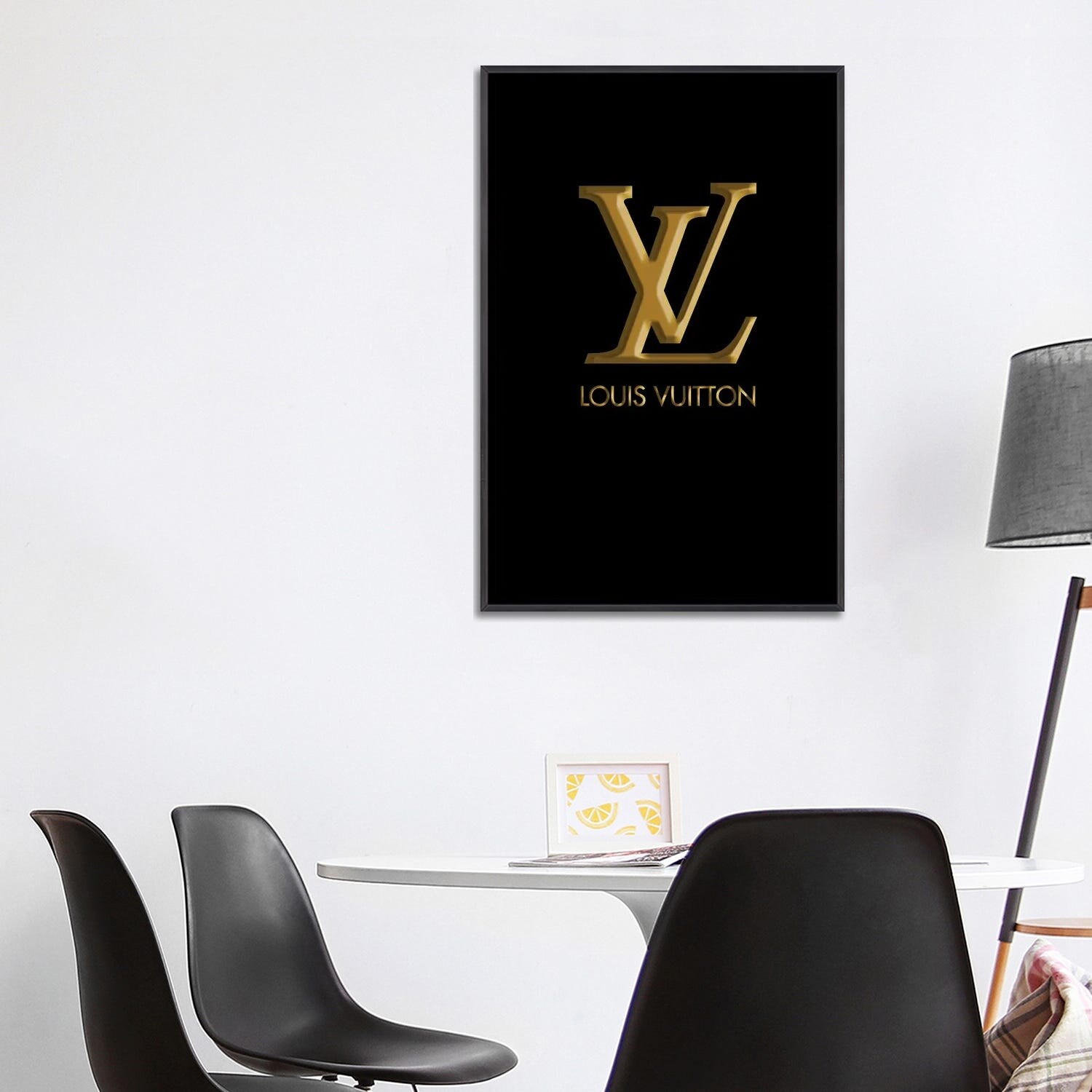 Framed Canvas Art (Champagne) - Louis Vuitton by Paul Rommer ( Fashion > Fashion Brands > Louis Vuitton art) - 26x18 in