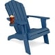 preview thumbnail 29 of 49, WINSOON HIPS Oversized Adirondack Chair with Cup-Holder Navy