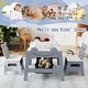 preview thumbnail 9 of 18, Costway 5-in-1 Kids' Table & Chair Set with Chalkboard, Whiteboard, 3 - See Details