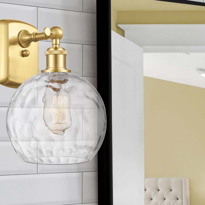 Innovations Lighting Athens Water Glass 1 Light 8" Sconce