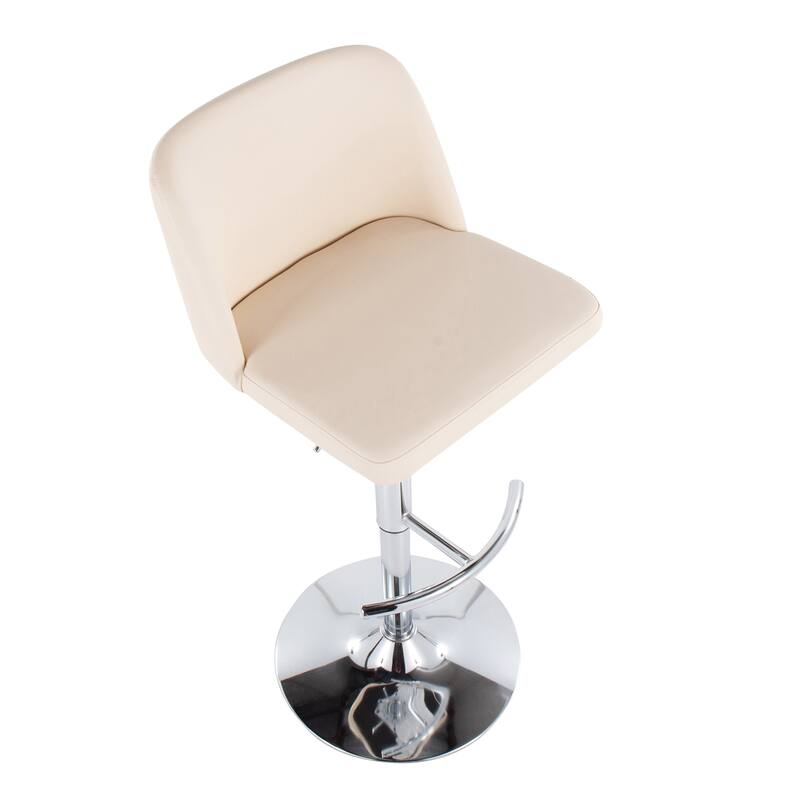 Strick & Bolton Oscar Adjustable Bar Stool with Rounded T Footrest (Set of 2)