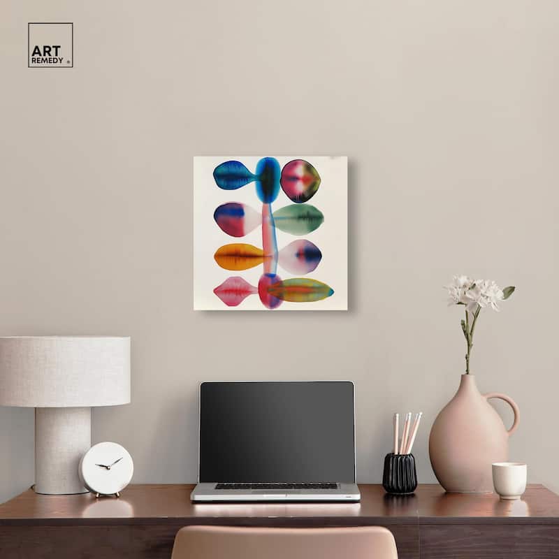 Chromatic Column Canvas by Art Remedy, Gallery Wrapped