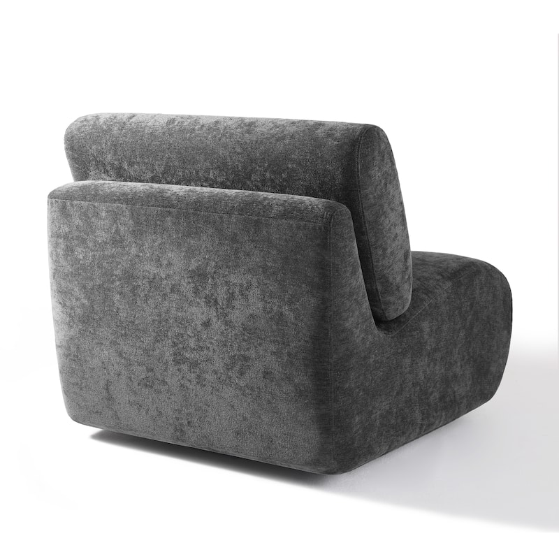 33'' W Swivel Armless Sponge Filling Bean Bag Accent Chair Lounger