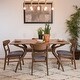preview thumbnail 2 of 10, Idalia 5-piece Dining Set by Christopher Knight Home Natural Walnut + Dark Gray