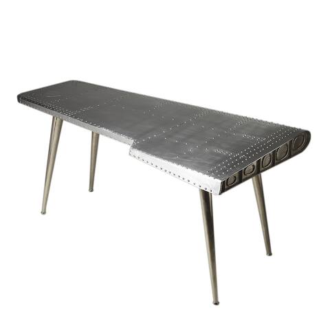 Offex Modern Triangular Desk - Silver