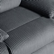 preview thumbnail 37 of 101, Overstuffed Cotton Corduroy Manual Pushback Recliner with Wide Armrest