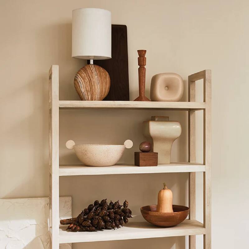 Textured Ceramic Taper Candle Holder - 11" - Brown