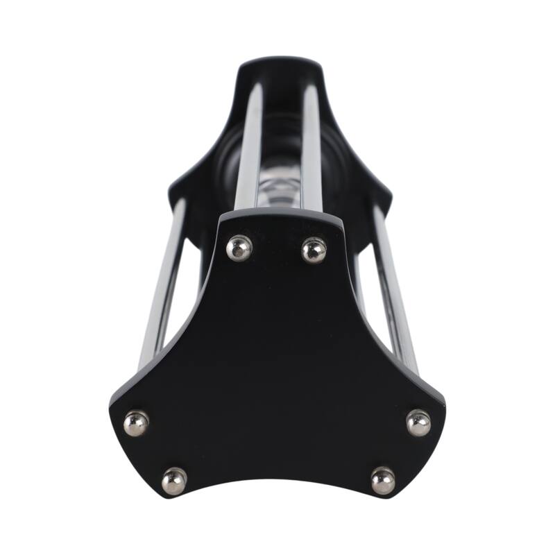 Wood Glass Hourglass Sand Timer Modern Cylinder Frame - 13" Black - 4" x 4" x 13"