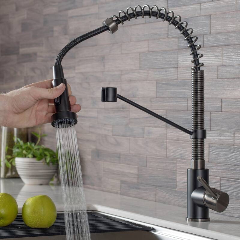 Kraus Bolden 2-Function 1-Handle Commercial Pulldown Kitchen Faucet