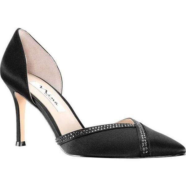 Shop Nina Women S Diora D Orsay Pump Black Satin On Sale