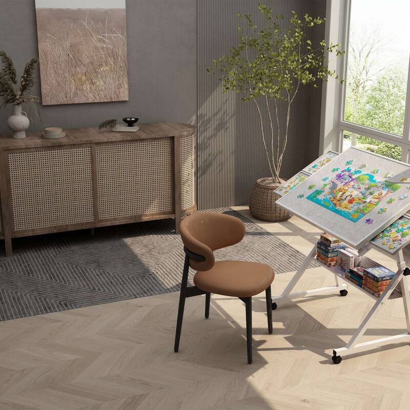 Tiltable Puzzle Table with Trays and Lockable Wheelsa