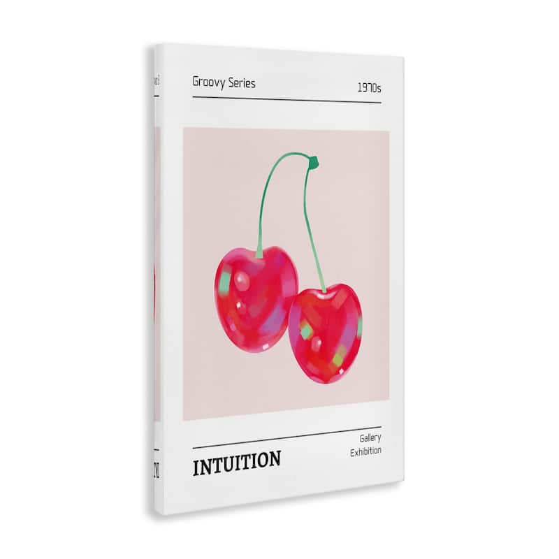 Stupell Intuition Phrase Cherries Canvas Wall Art Design By LSR Design Studio