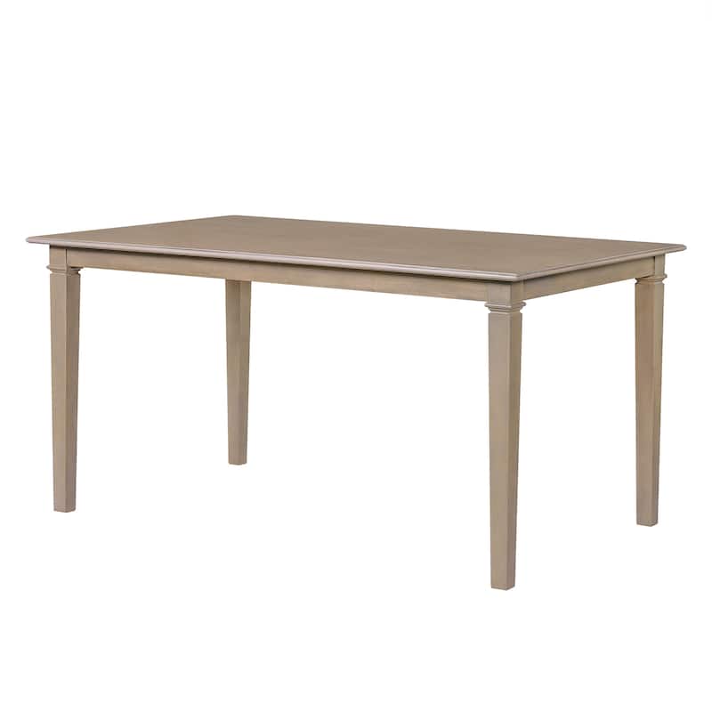 7-Piece Dining Table Set, Extendable Wood Dining Table with Removable Leaf, Kitchen Table Set with Upholstered Chair