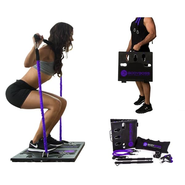 BodyBoss Full Portable Home Gym Workout Package Bed Bath