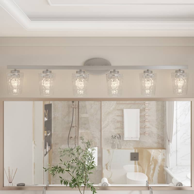 Amboise 6-light Modern Bathroom Vanity Light with Art Glass