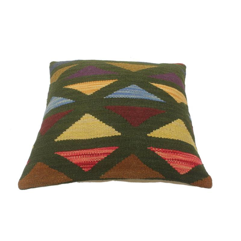 Turkish Shabby Chic Gibbons Hand Woven Kilim Pillow