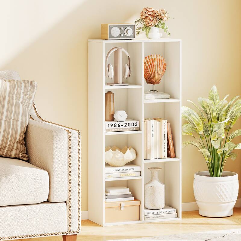 Gymax 2PCS 7-Cube Bookcase w/7 Compartments 2 Anti-tipping Kits for