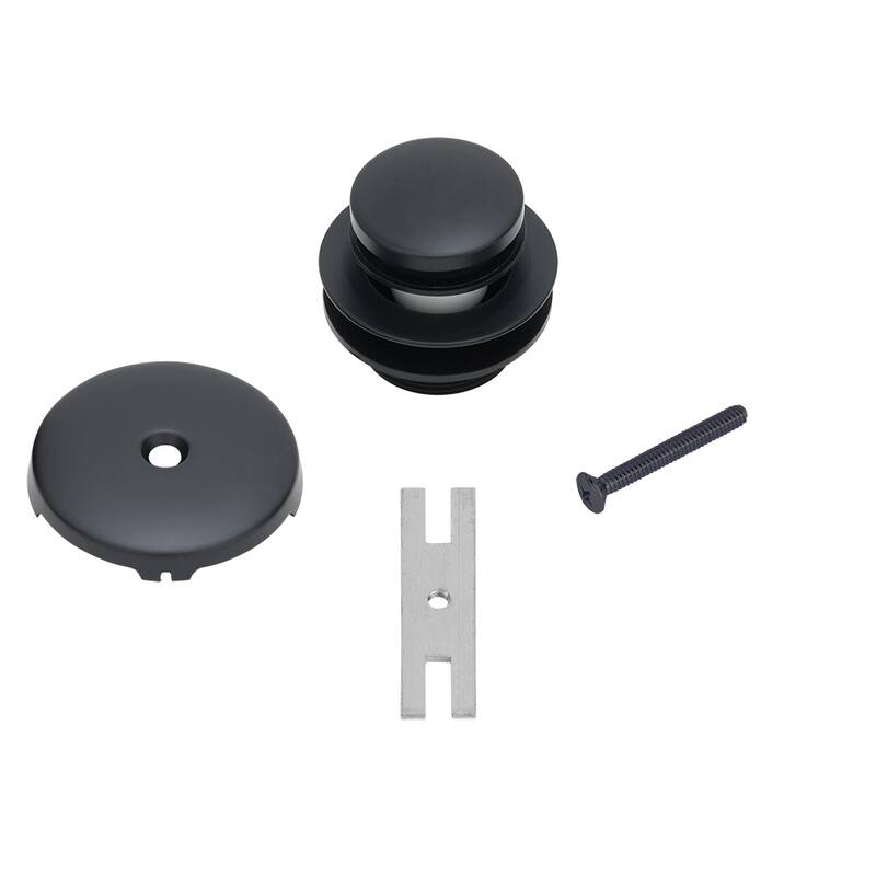 Tub Drain and Single-Hole Overflow Cover for Bath Tubs - Matte Black - YES