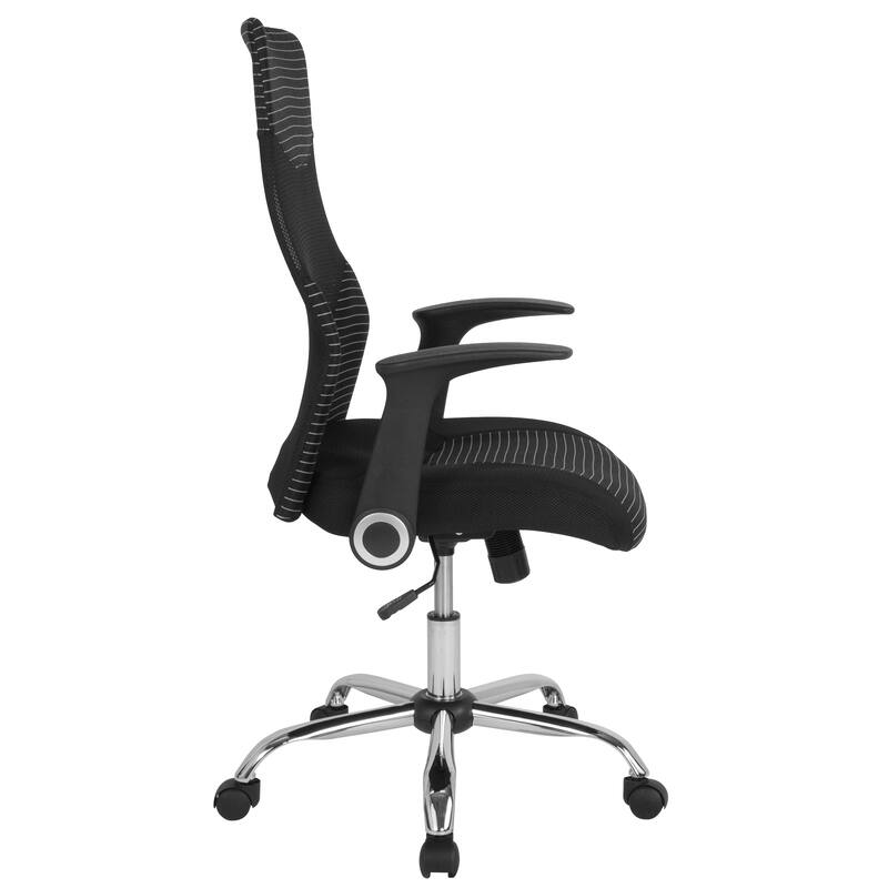 High Back Ergonomic Office Chair with and White Contemporary Mesh Design