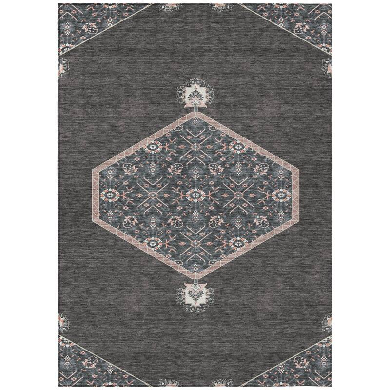 Machine Washable Indoor/ Outdoor Traditional Chantille Rug