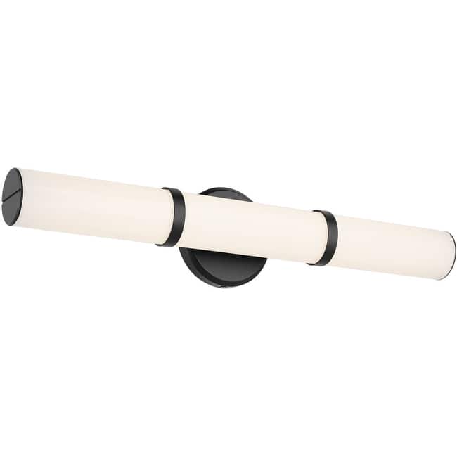 Kichler 55188LED Rosh 24" Wide LED Bath Bar with White Glass Shade - Black