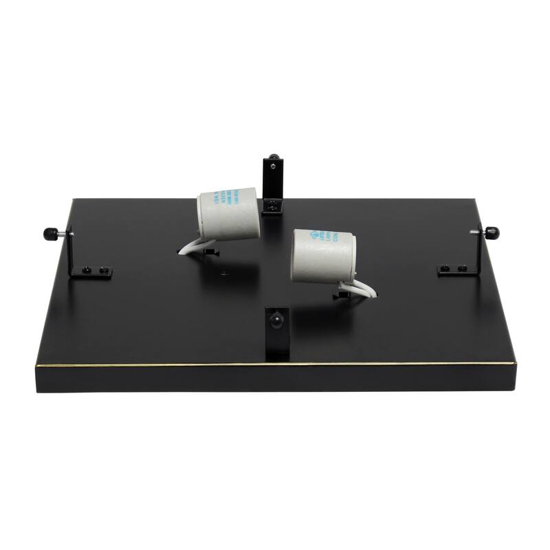 Square Flush Mount Light - 2 Light Southwestern Style Ceiling Fixture - Restoration Bronze Finish - 5