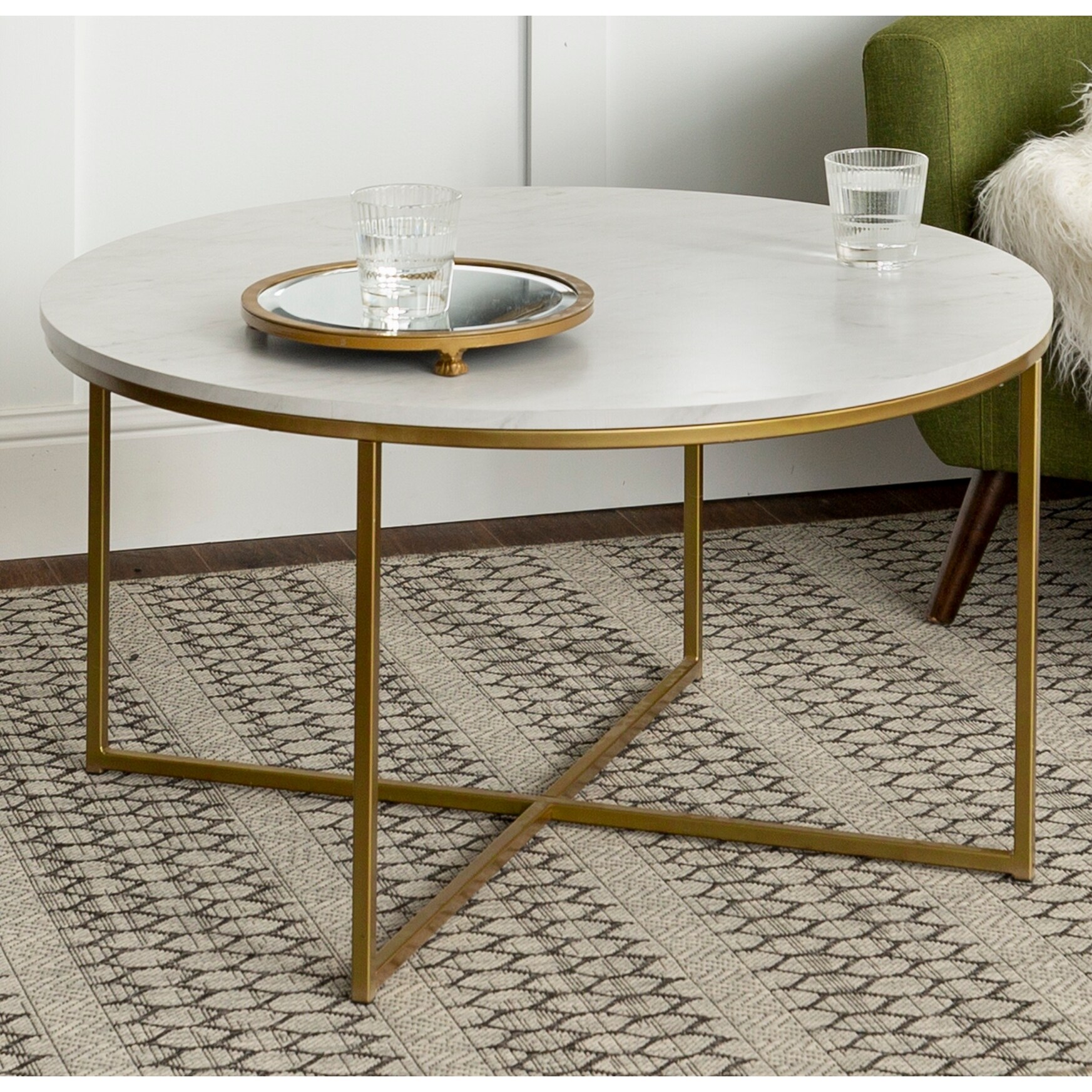Silver Orchid Helbling 36 Inch Round Coffee Table Overstock 20616482