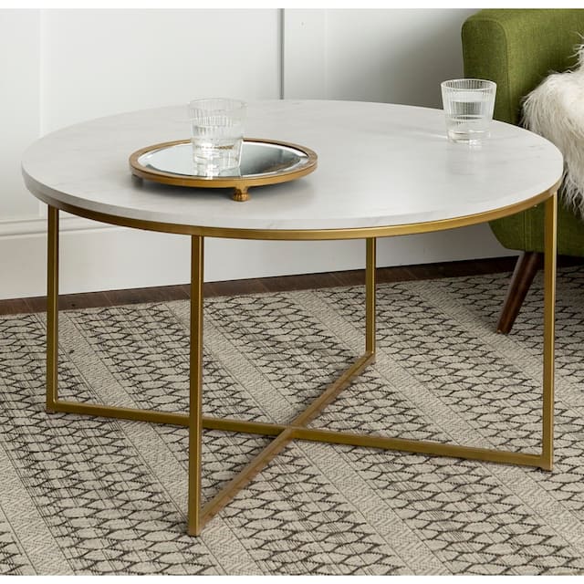 Silver Orchid Helbling Round Coffee Table On Sale Overstock 20616482