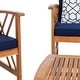 preview thumbnail 23 of 117, SAFAVIEH Fontana 4-piece Acacia Solid Wood Outdoor Conversation Patio Set