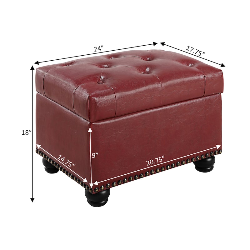 Convenience Concepts Designs4Comfort 5th Avenue Storage Ottoman