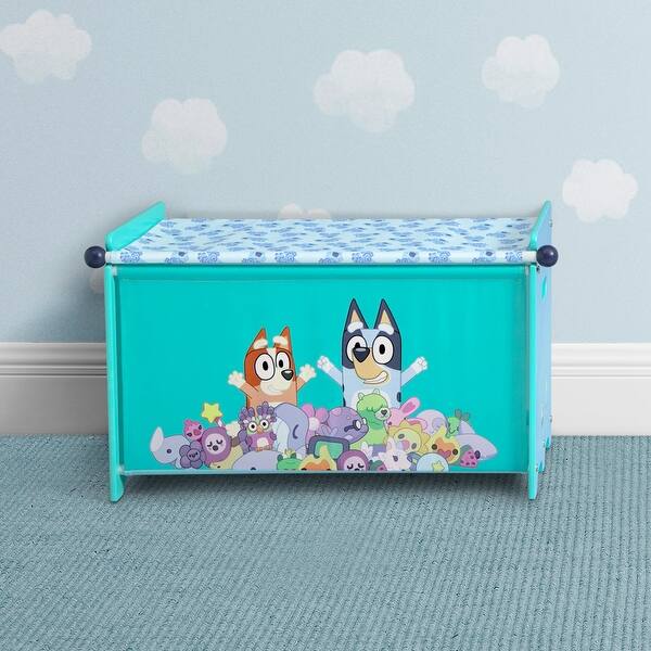 slide 2 of 5, Delta Children Bluey Toy Box with Retractable Fabric Top
