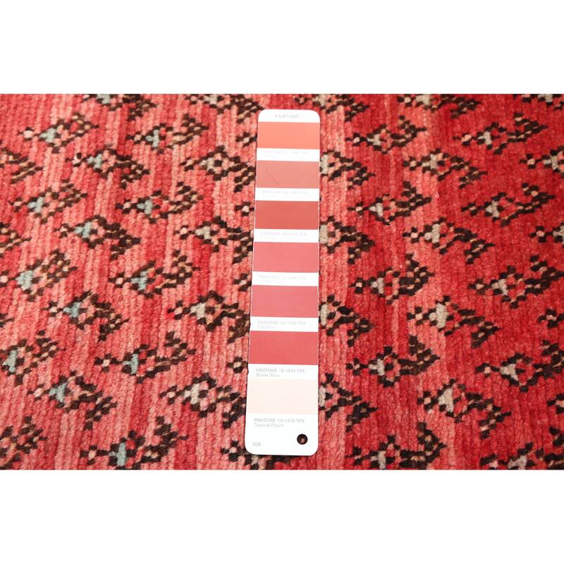 ECARPETGALLERY Hand-knotted Andelz Red Wool Rug - 3'2 x 9'10