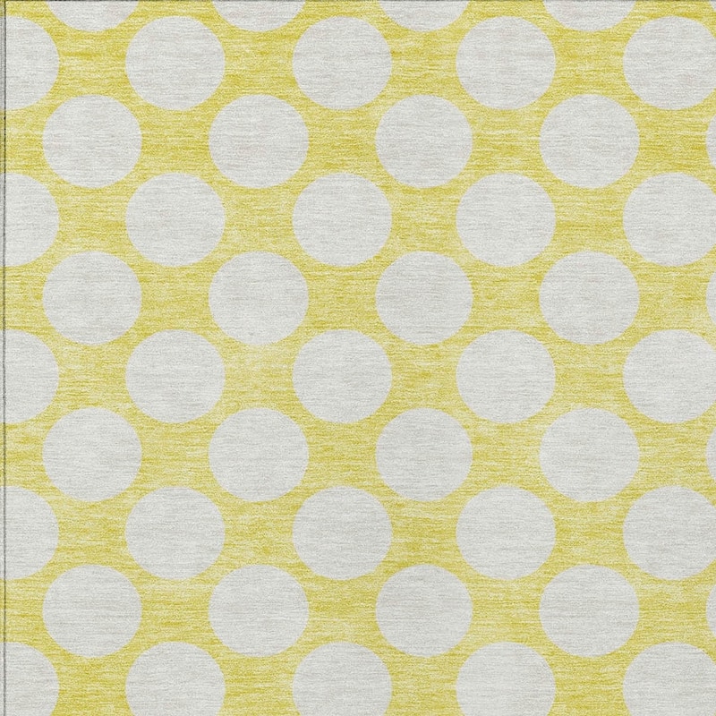 HomeRoots Polka Dot Transitional Rectangle Outdoor Rug