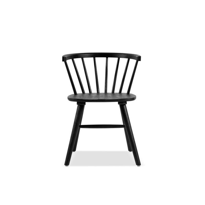 Furniture of America Galgary Mid-Century Modern Rounded Spindle Back Wood Dining Chairs (Set of 2)