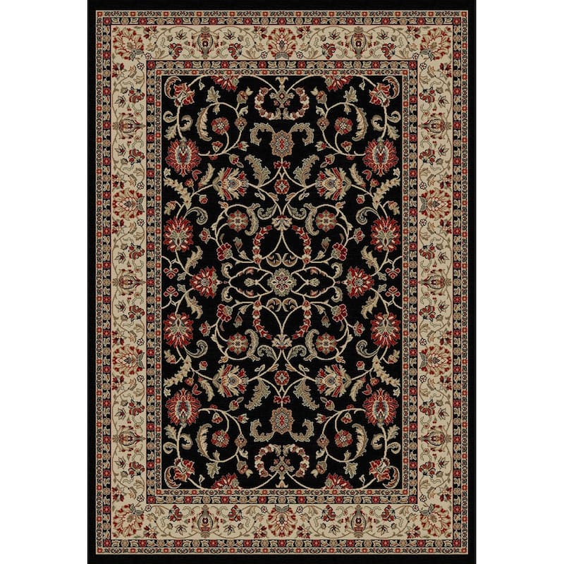 Mayberry Hometown Classic Oriental Keshan Area Rug - 7'10" x 9'10" - Black