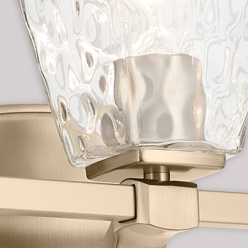 Kichler Lighting Marant 23.75" 3-Light Vanity Light with Clear Water Glass in Champagne Bronze