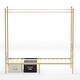 preview thumbnail 5 of 9, Teraves Twin Canopy Bed Frame 4-Post Metal Platform Bed with Headboard and Footboard, Gold