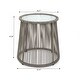 preview thumbnail 7 of 19, Outdoor 3 Pieces Wicker Bistro Chat Set for 2 Persons