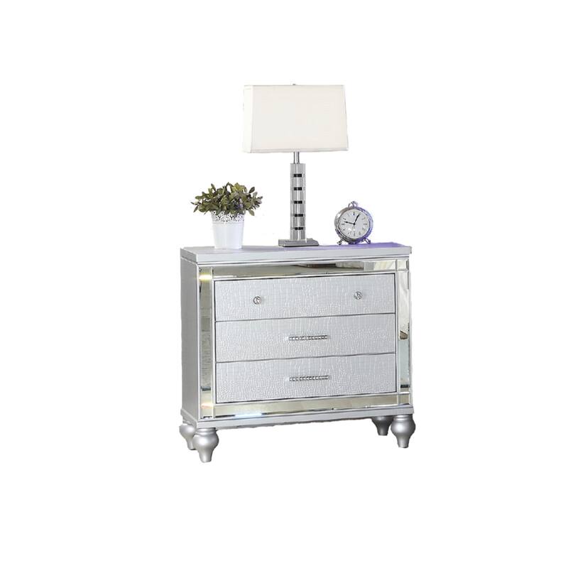 Sterling 4PC/5PC Contemporary Bedroom Set with Mirror Accents and LED Enhancements