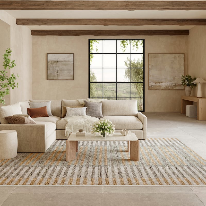 Nourison Nordic Indoor only Geometric Area Rug - 8' x 10' - Ivory/Multicolor