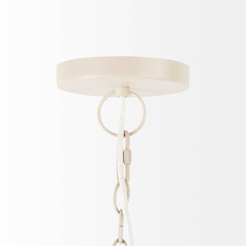 Marimba Natural Cane Multi-Tiered 6 Bulb Round Chandelier