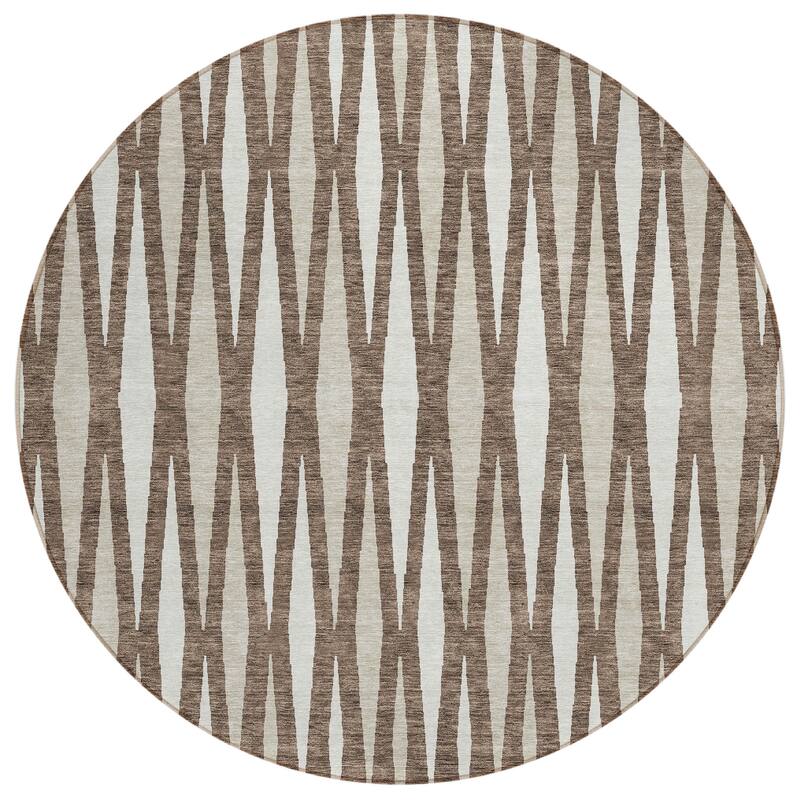 Machine Washable Indoor/ Outdoor Chantille Mosaic Contemporary Rug