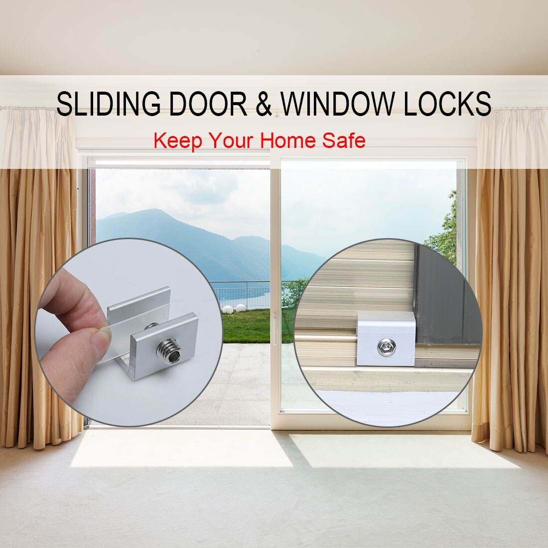 Shop Sliding Window Locks Aluminum Alloy Adjustable Door Transom