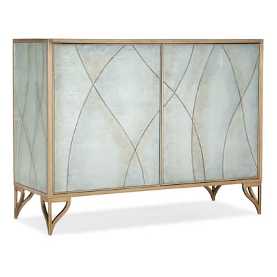 Hooker Furniture 628-85632 Melange 46" Wide Metal, Glass Accent