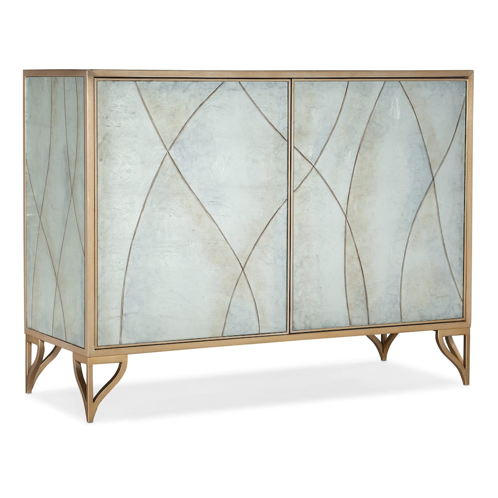 Hooker Furniture 628-85632 Melange 46" Wide Metal, Glass Accent